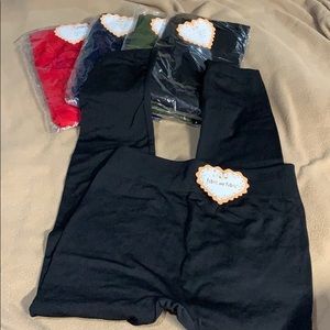 Fabric and fabric Pants - 5 pairs of women’s leggings Fabric and fabric Pants - 5 pairs of women’s leggings